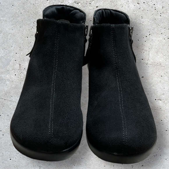 Alegria Womens Sloan Black Suede Leather Ankle Bootie Double Zip Size 7 - 7.5 - Picture 9 of 12